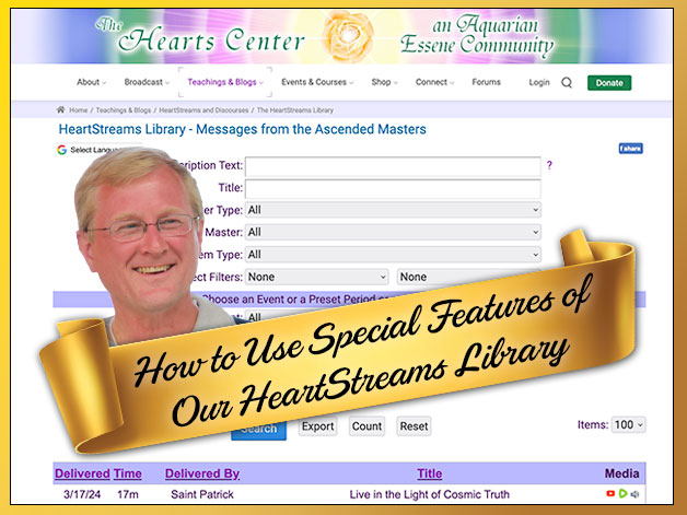 How to Use Special Features of Our HeartStreams Library